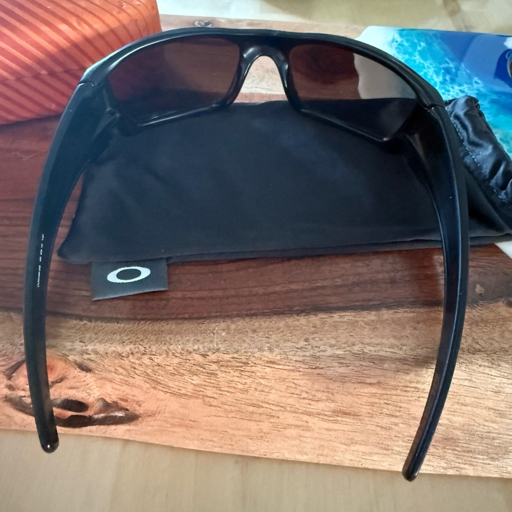 Oakley Fuel Cell Matte Black Sunglasses with Ice Blue Polarized Lenses - Picture 7 of 12